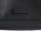 Vegan Leatherette Shoulder Bag with Handle Drop - Black
