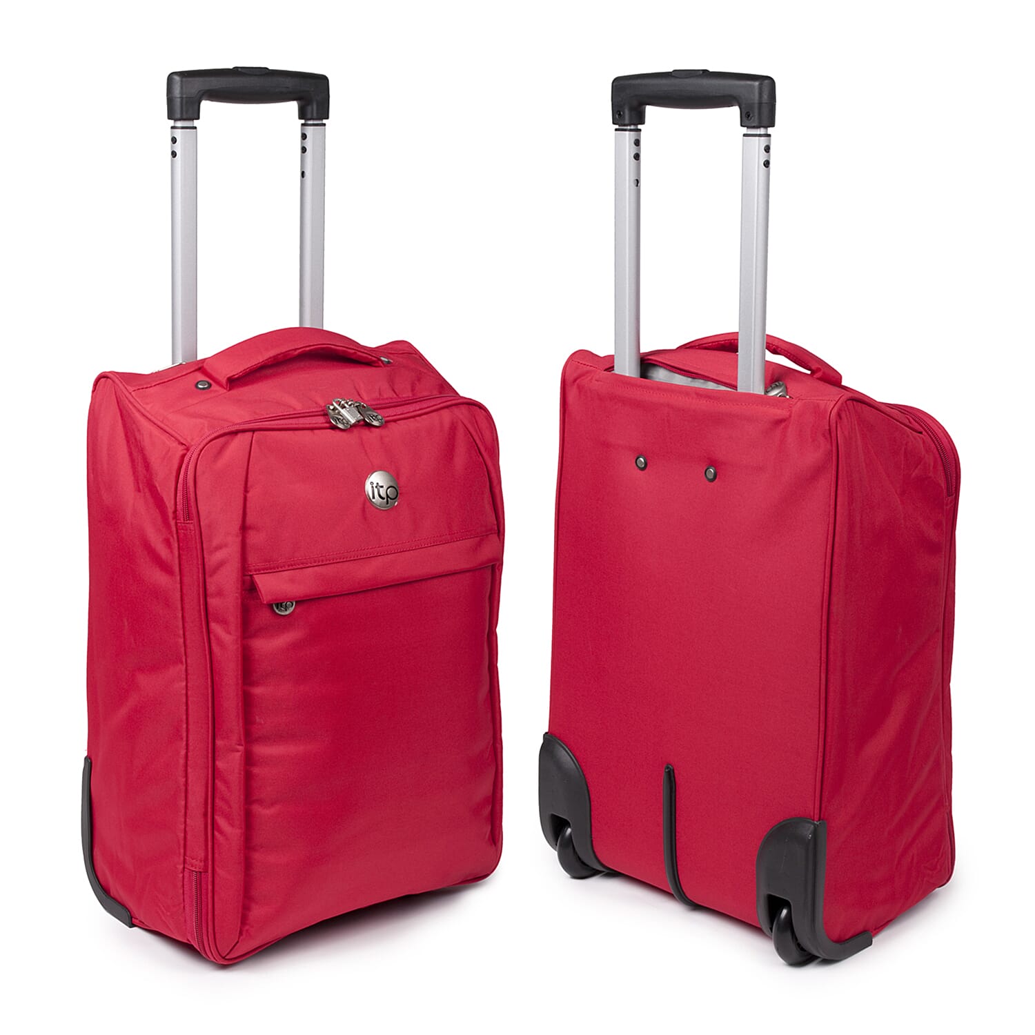 IW PU Luggage and Handbag Set (Size 34x20x51 cm) - Red