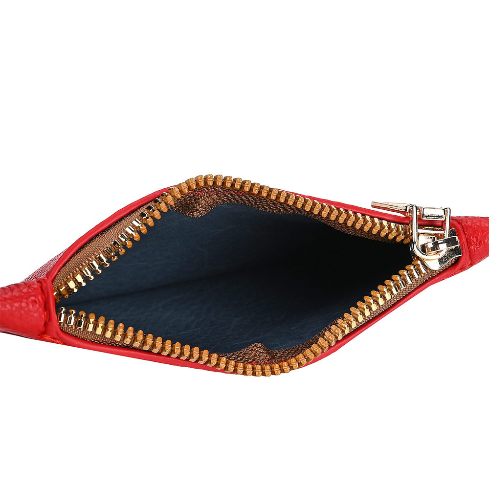 Leatherette Tote Bag with Pouch - Red