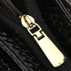 Triangle Patterened Crossbody Bag - Black
