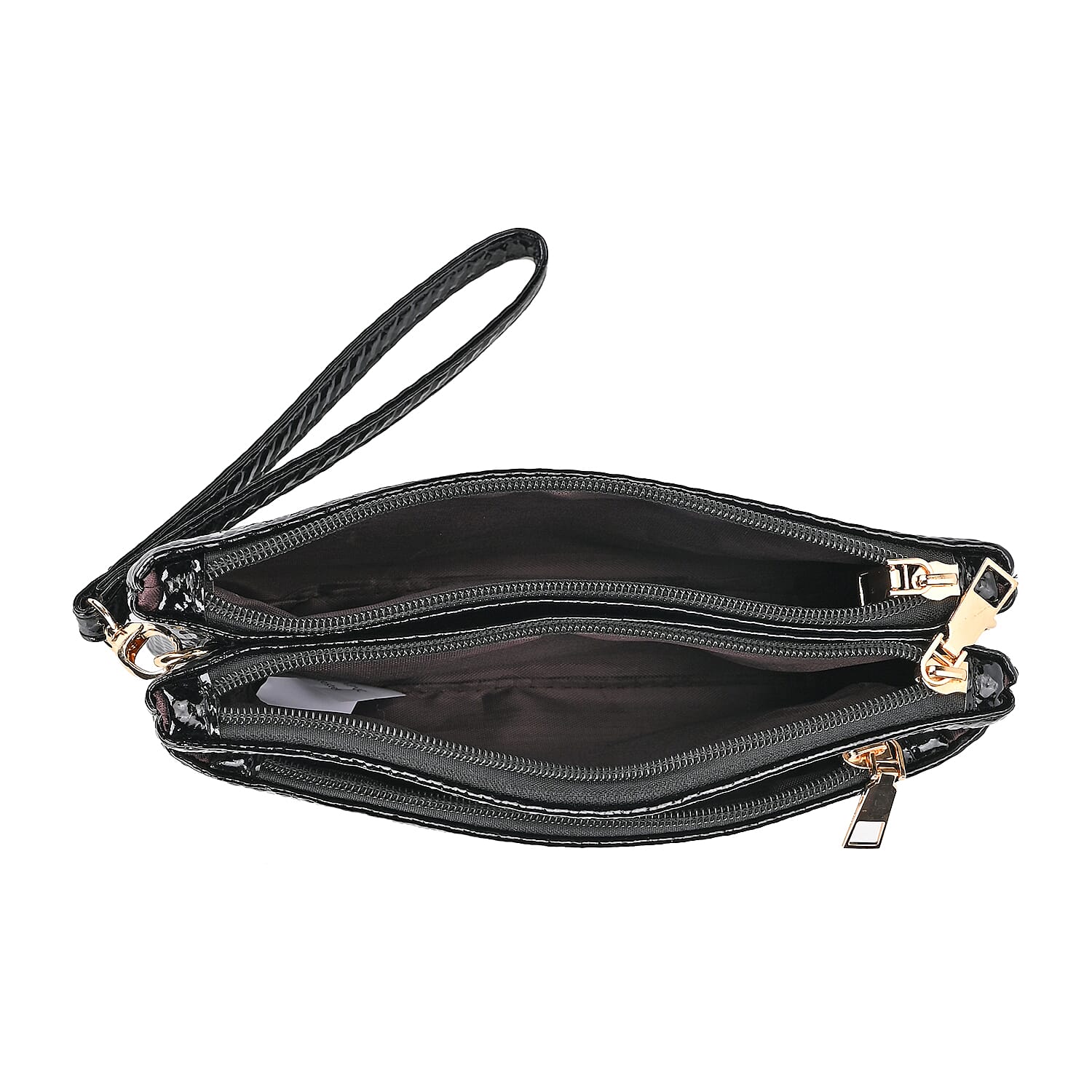 Leatherette Zebra Pattern Crossbody Bag - Zebra