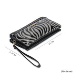 Leatherette Zebra Pattern Crossbody Bag - Zebra