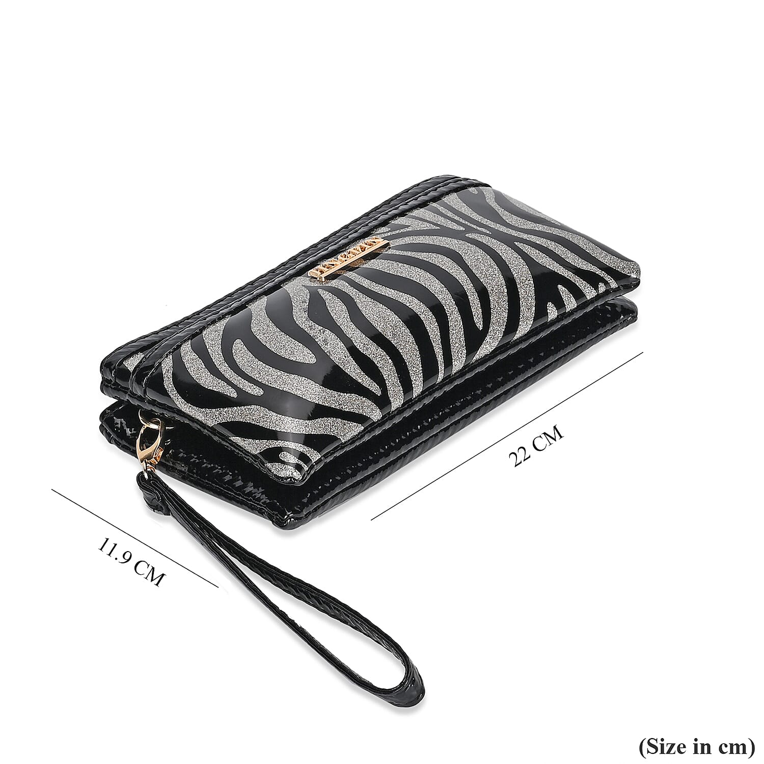 Leatherette Zebra Pattern Crossbody Bag - Zebra