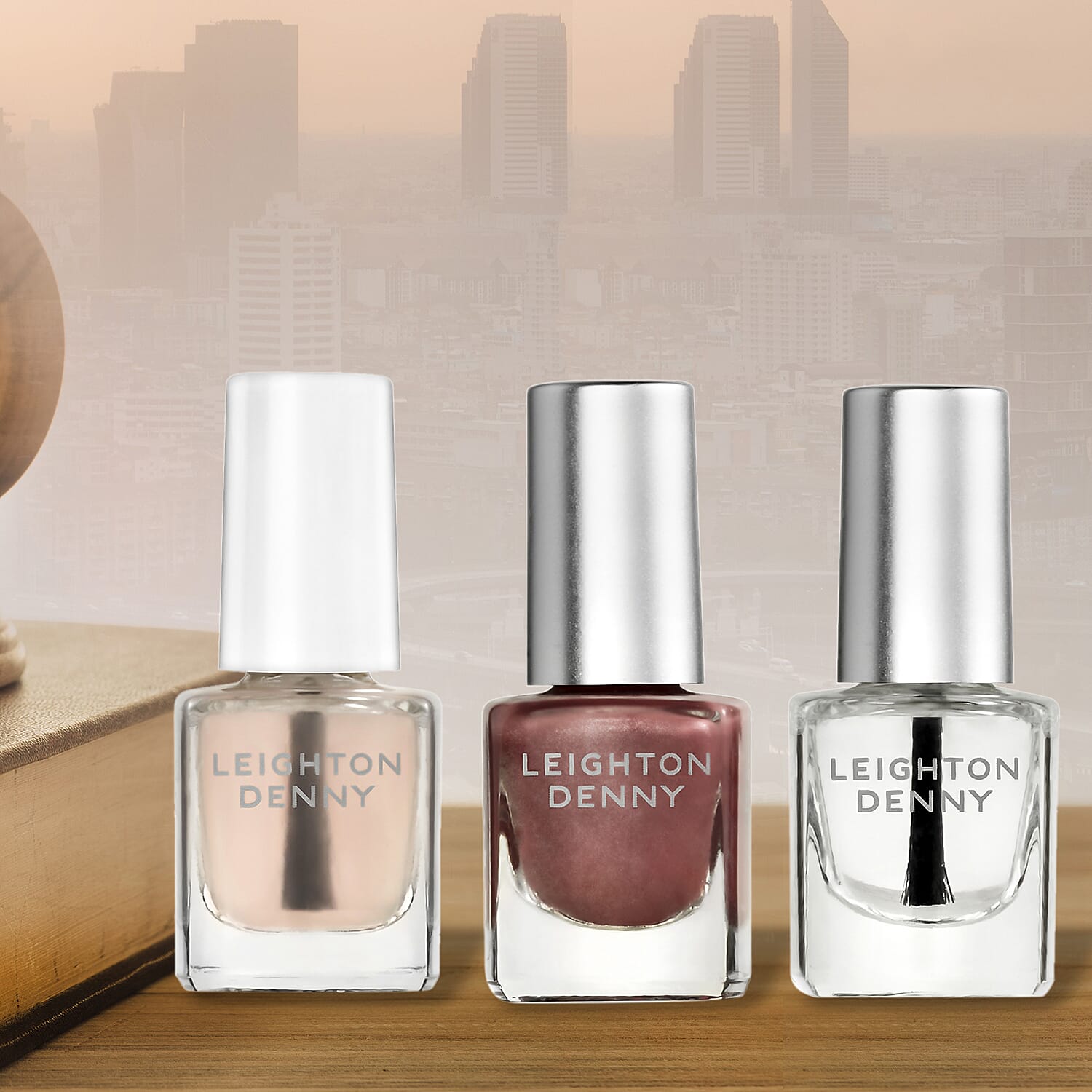 Leighton Denny- Bronzed (Rock Solid 5ml, Bronzed Babe 5ml - Crystal Finish 5ml)