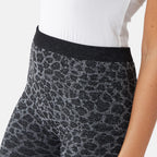 Polyester Leopard Bottom and Legging (Size 1x1 cm) - Black