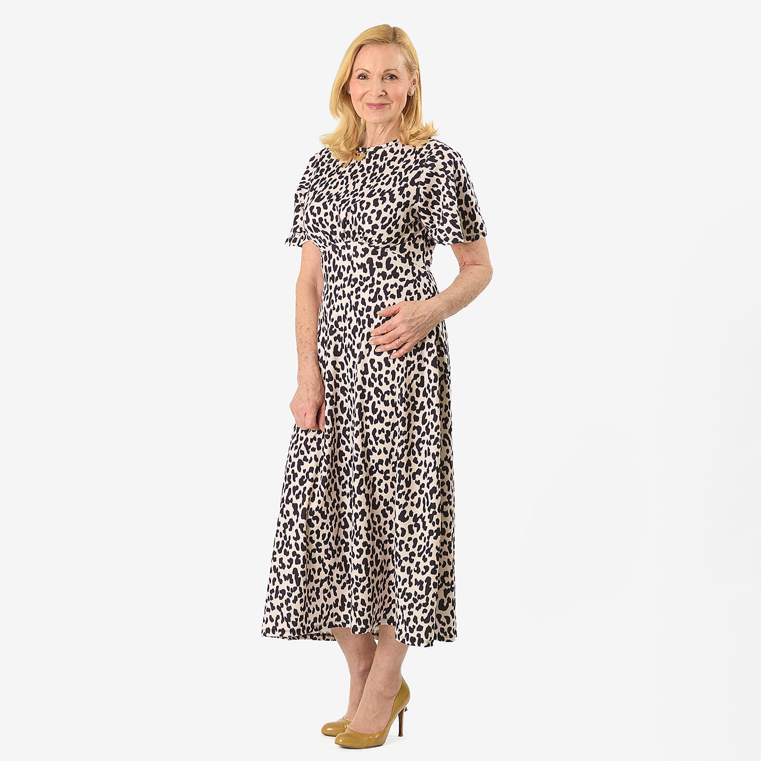 IW Knitted Dress (Size - 12) - Beige