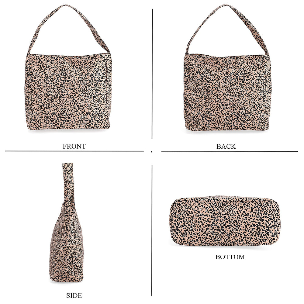 Leopard Print Tote Bag - Brown