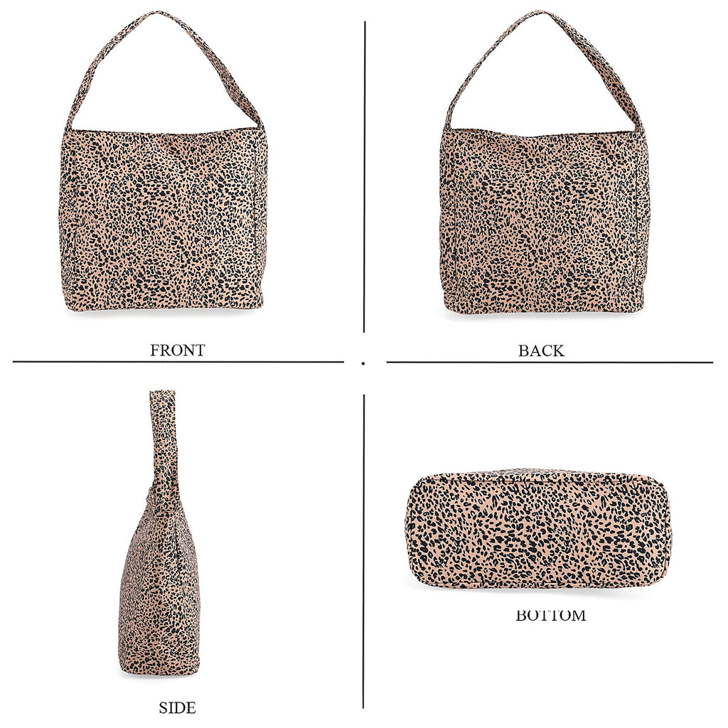 Leopard Print Tote Bag - Brown
