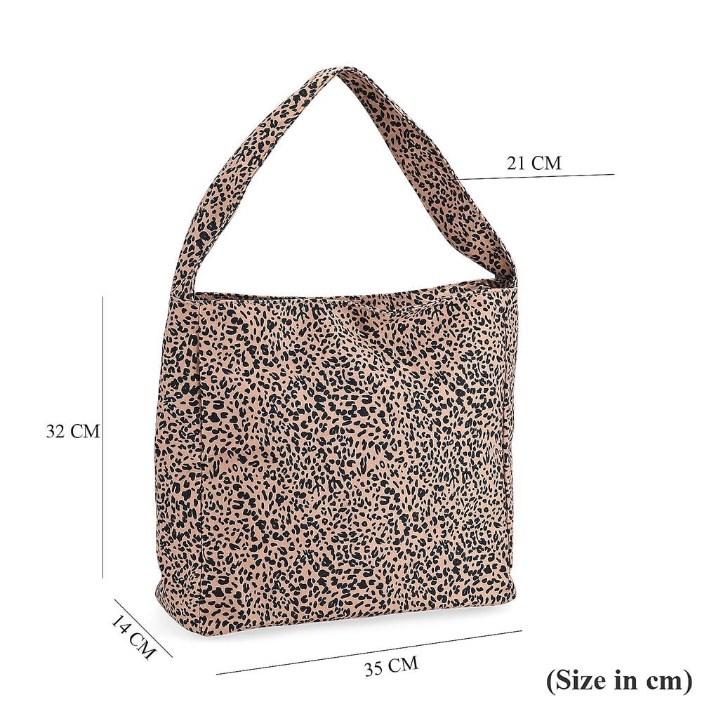 Leopard Print Tote Bag - Brown