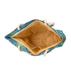 Tropical Jungle Design Tote Bag with Rope Handles - Green