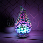 Lesser & Pavey Desire Mystic Colour Glass Aroma Humidifier Lamp -Butterfly