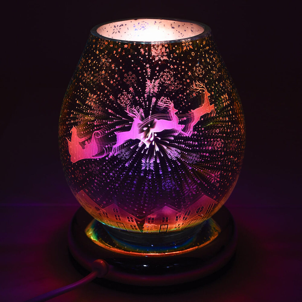 Lesser & Pavey Silver Santa Sleigh Aroma Lamp (Size 12x12x17 Cm) - Multi