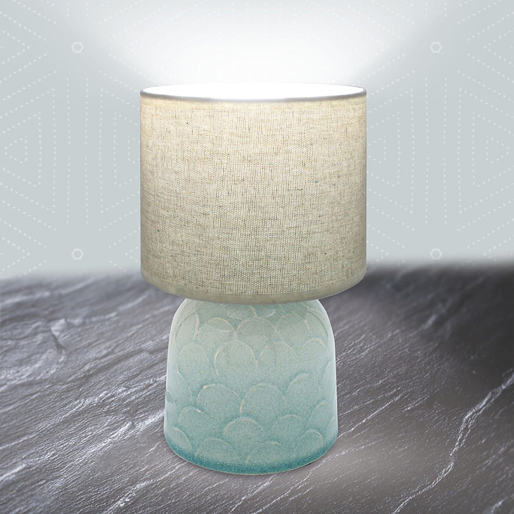 Table Lamp With Lamp Shade - Green