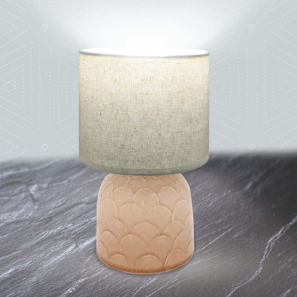 Lesser - Pavey Table Lamp with Shade - Brown