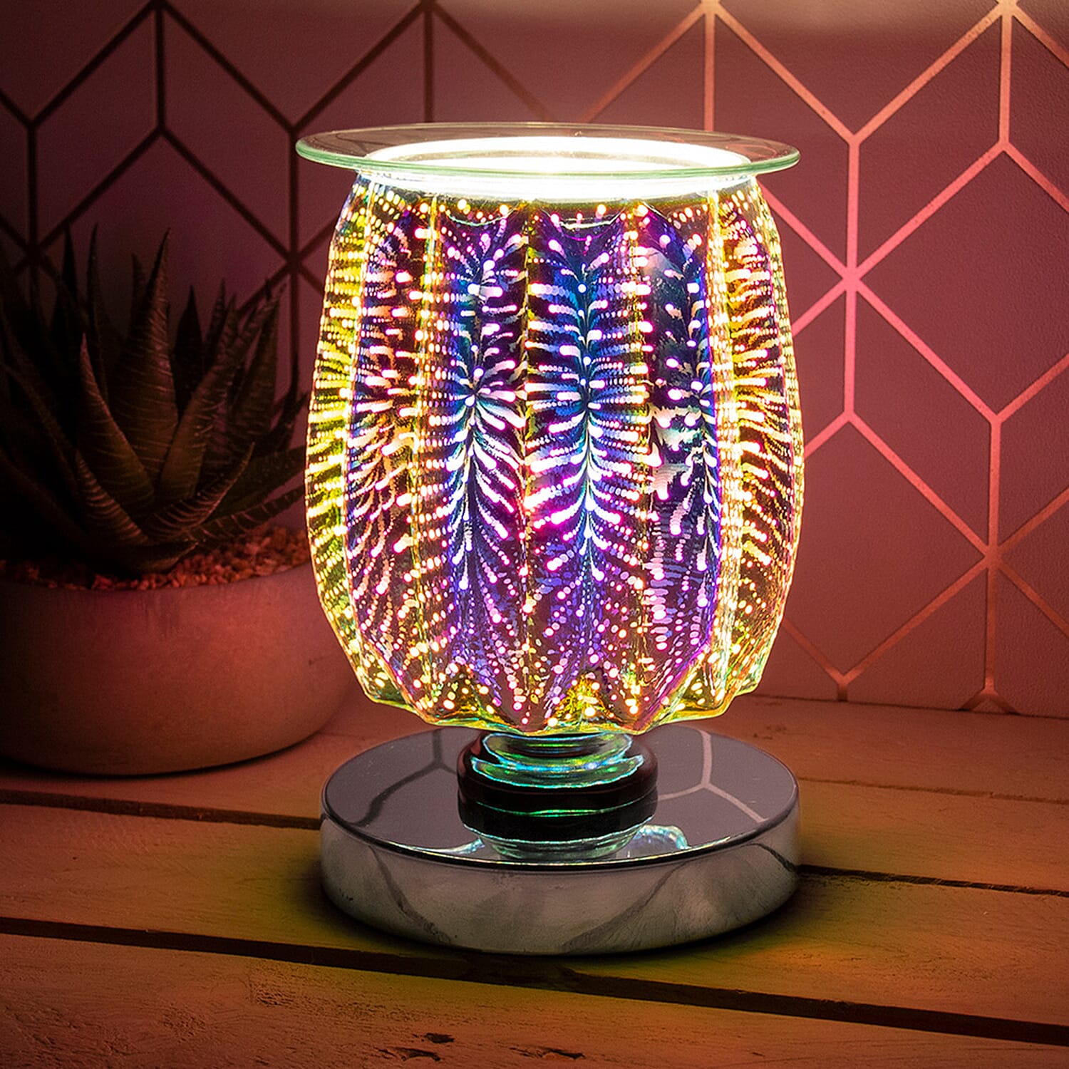 Lesser and Pavey Desire Mystic Colour Aroma Lamp Diffuser - Fireworks Pattern