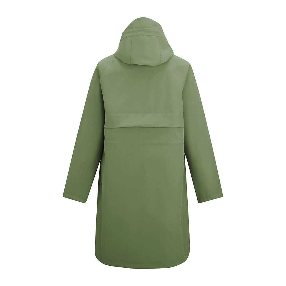 Regatta Womens Waterproof Longline Jacket with Adjustable Waist and Hood (Size 12) - Green