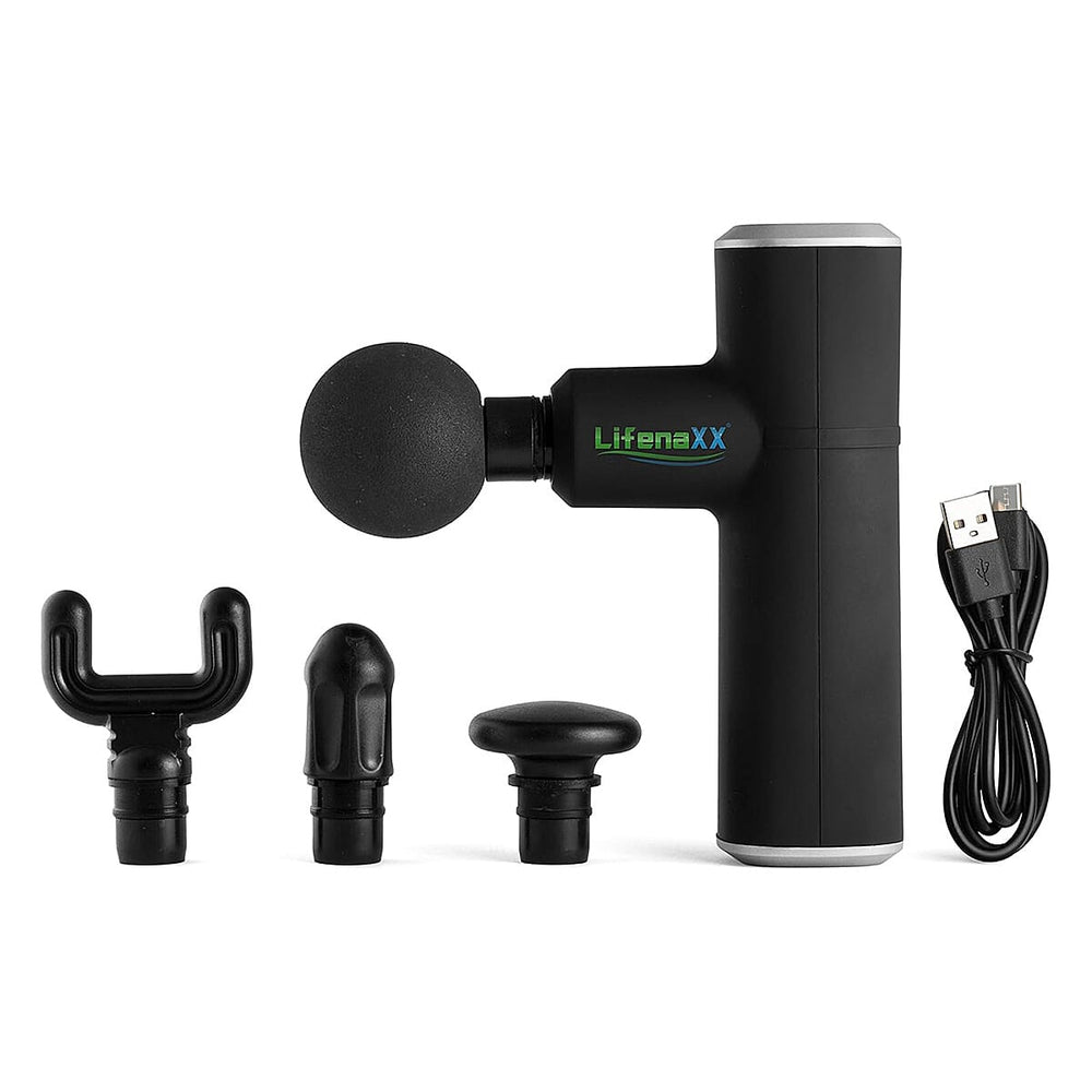 Lifenaxx Mini Massager Four Attachment Heads and Four Levels of Intensity