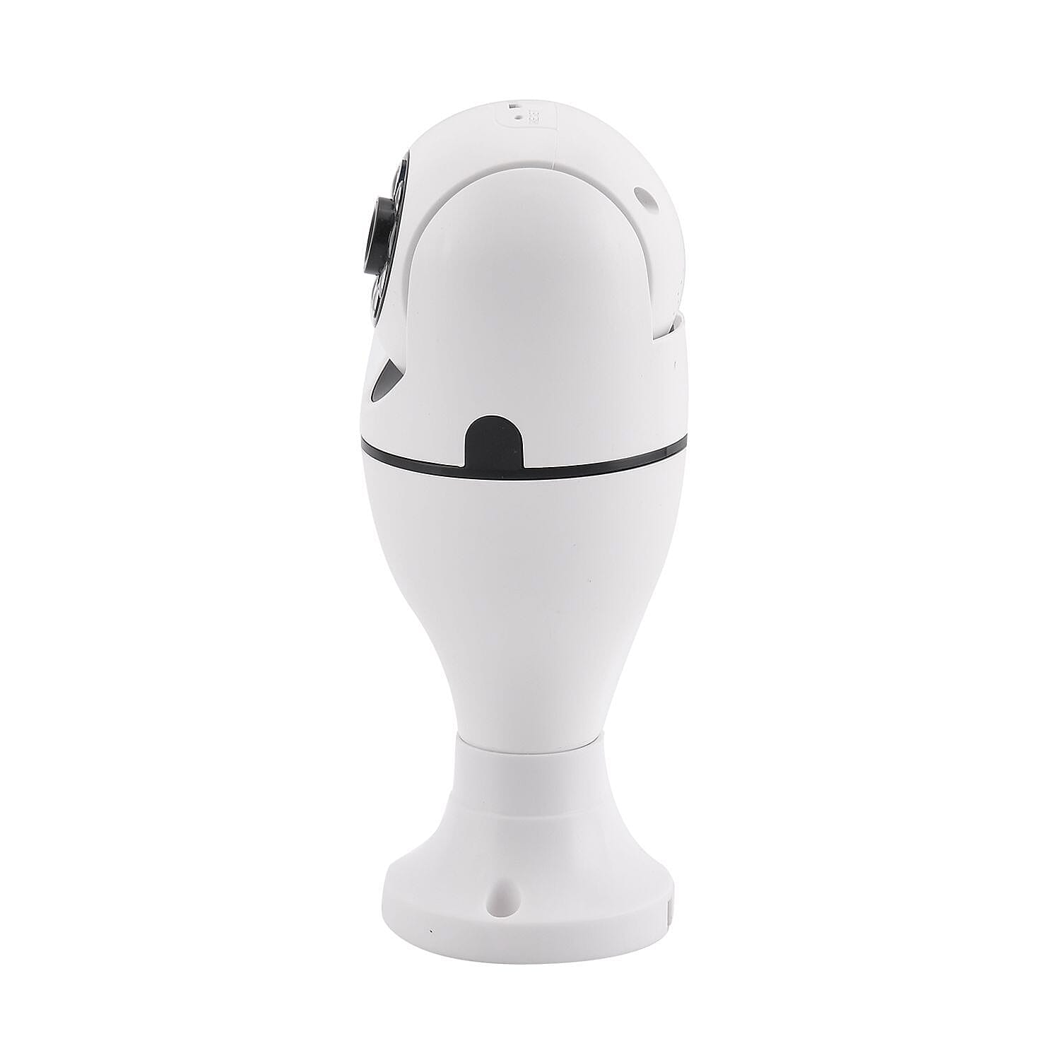 Light Bulb Security Camera with Night Vision, Full HD, Two Way Audio, 365 Degree Panoramic Clear View