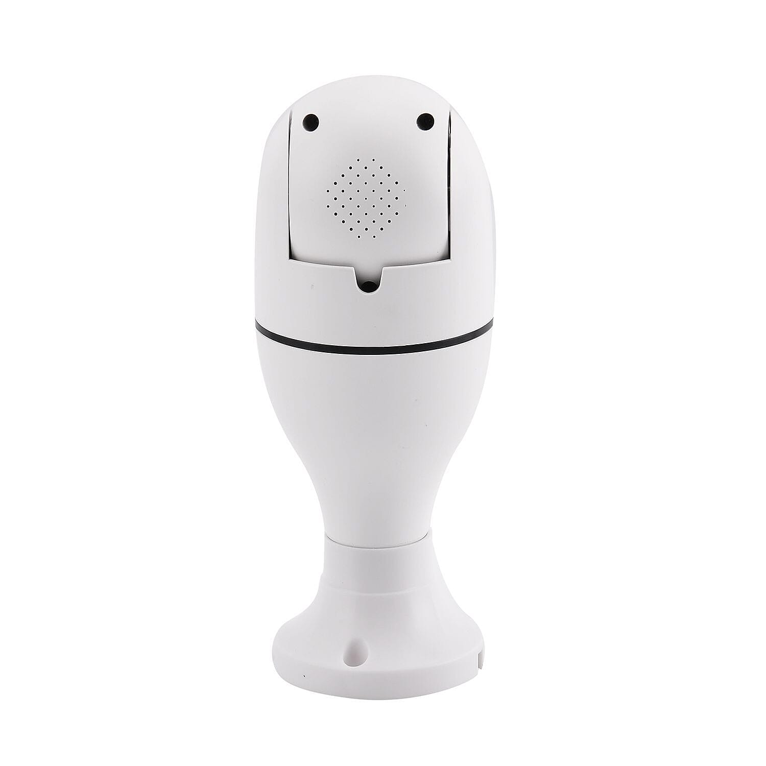 Light Bulb Security Camera with Night Vision, Full HD, Two Way Audio, 365 Degree Panoramic Clear View