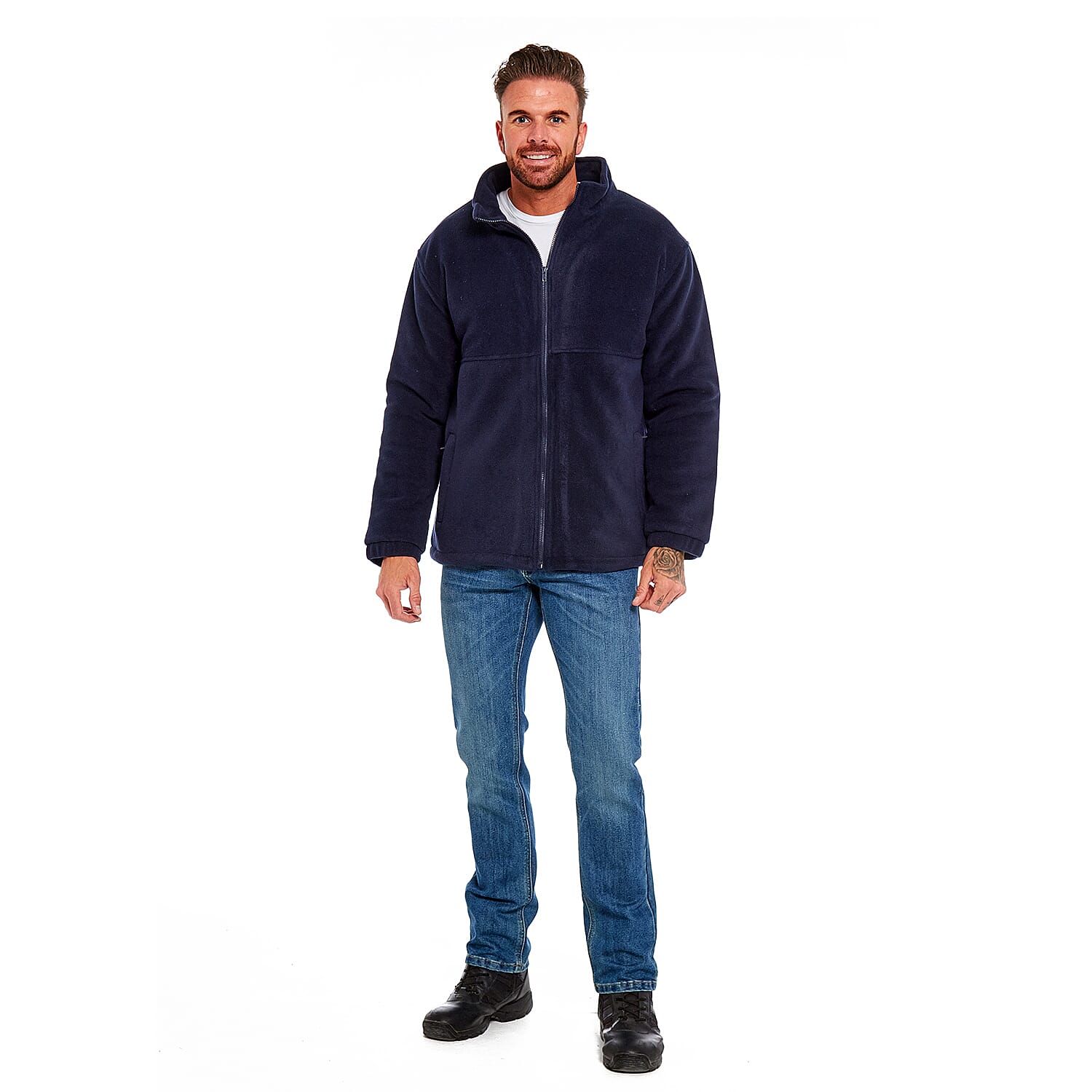 Himalayan Unisex Fleece Jacket with Pockets  (Size XXL, 24-26) - Navy