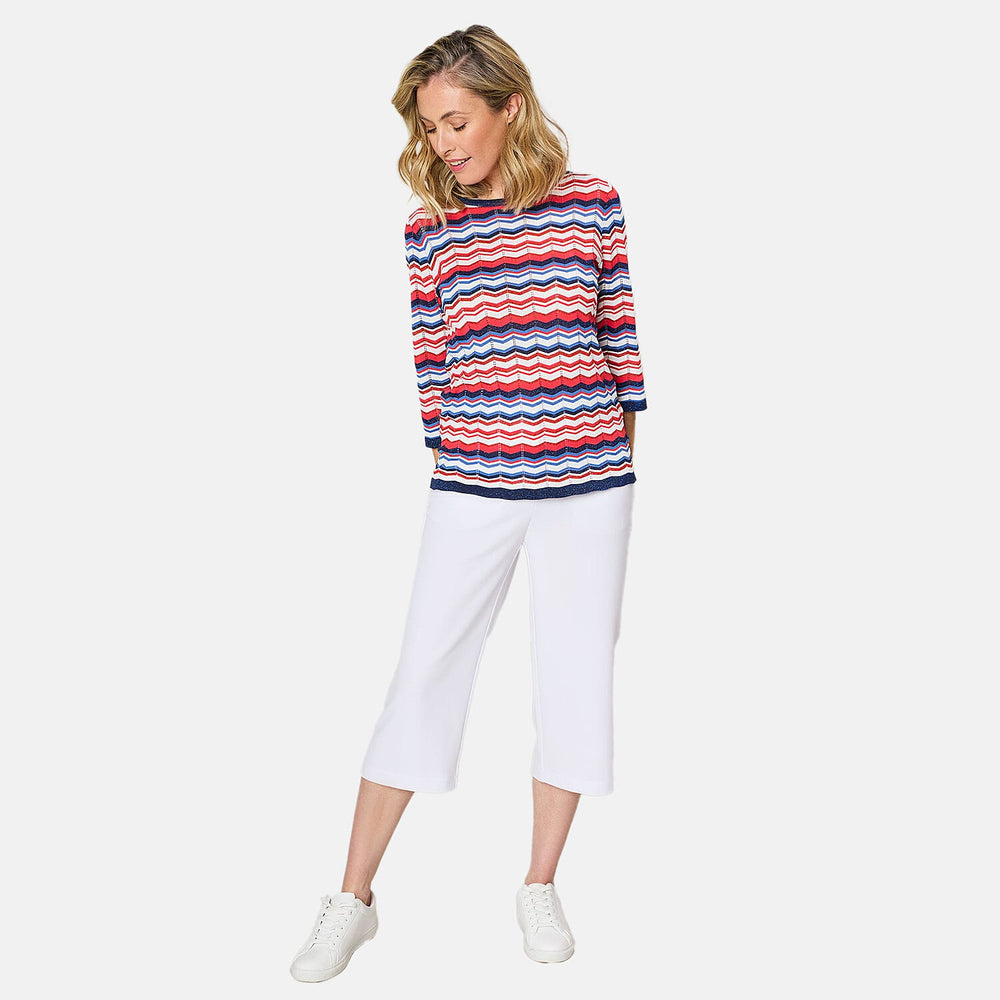 EMRECO Lightweight Crepe Culotte (Size 12) - White