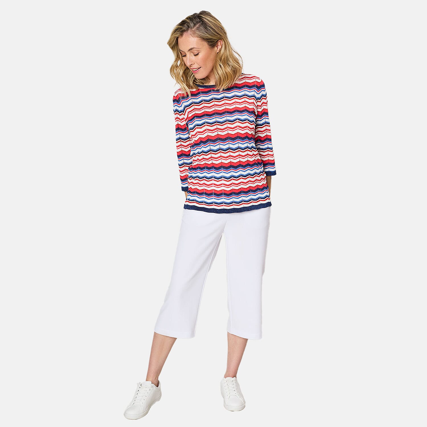 EMRECO Lightweight Crepe Culotte (Size 12) - White