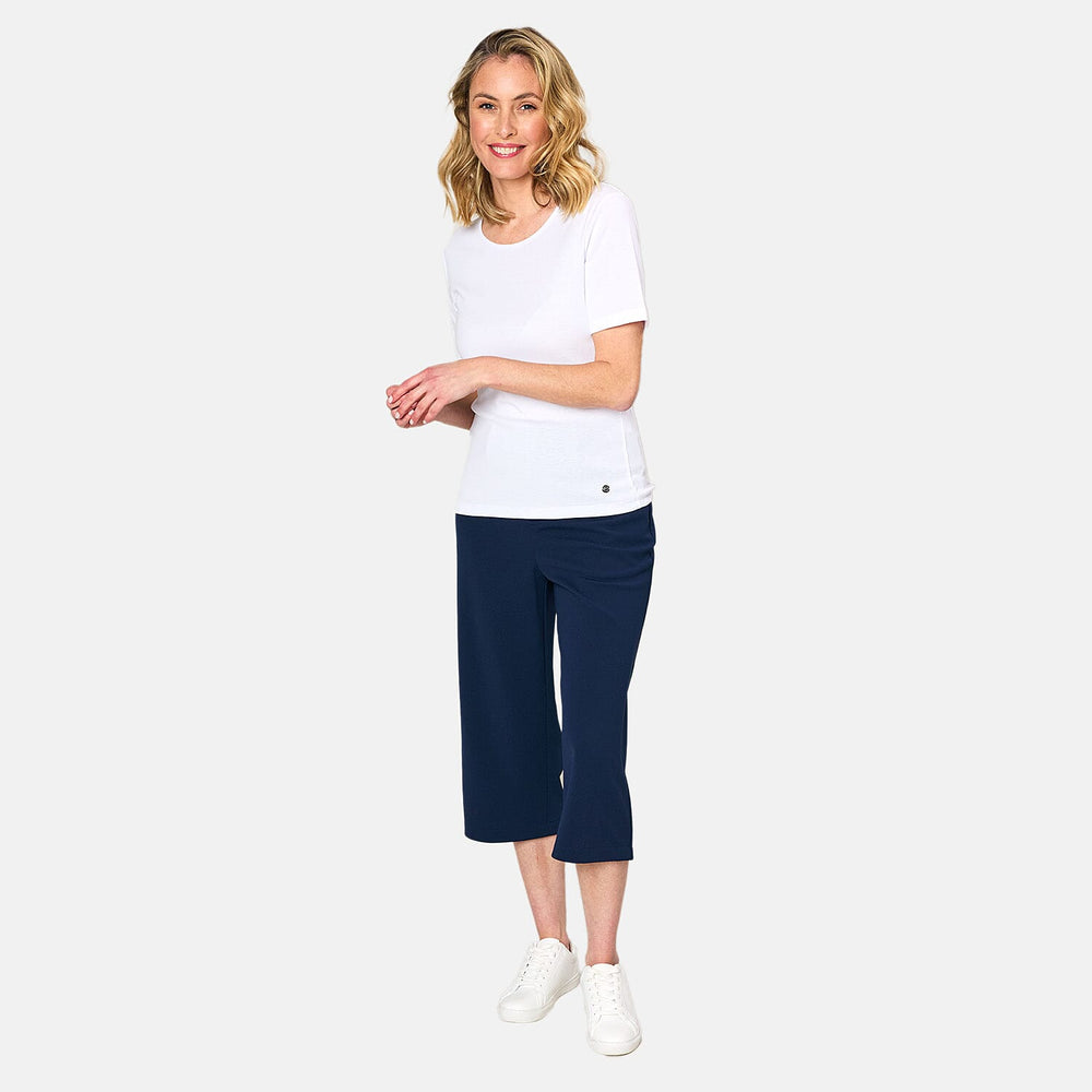 EMRECO Lightweight Crepe Culotte (Size 10) - Navy