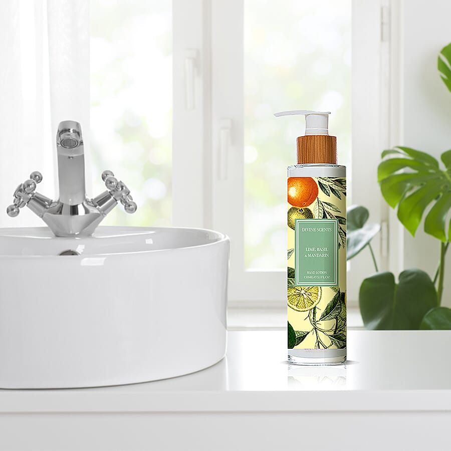 Laurelle Divine Scents - Lime, Basil & Mandarin Hand Lotion 150ml