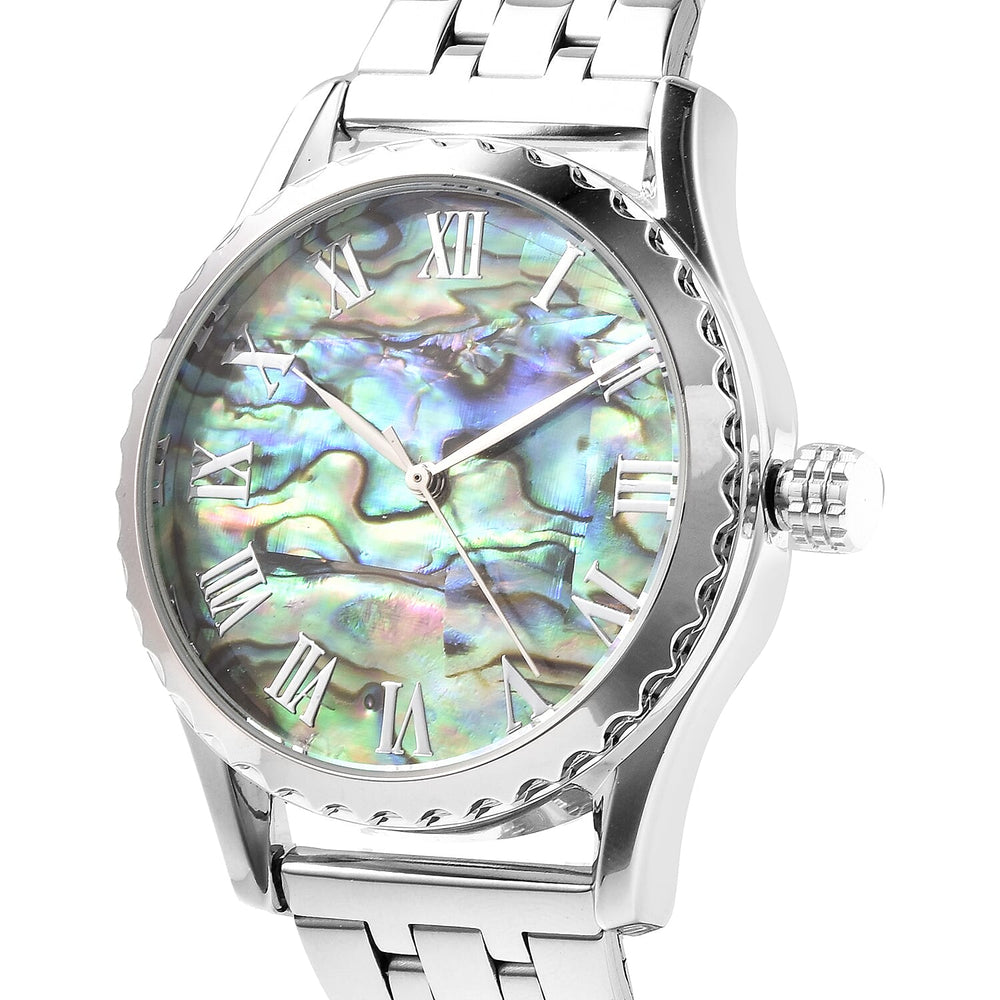Limited Edition Genoa Automatic Movement Abalone Dial Water Resistant Watch With Exhibition Back