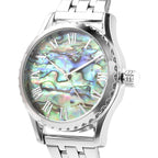 Limited Edition Genoa Automatic Movement Abalone Dial Water Resistant Watch With Exhibition Back