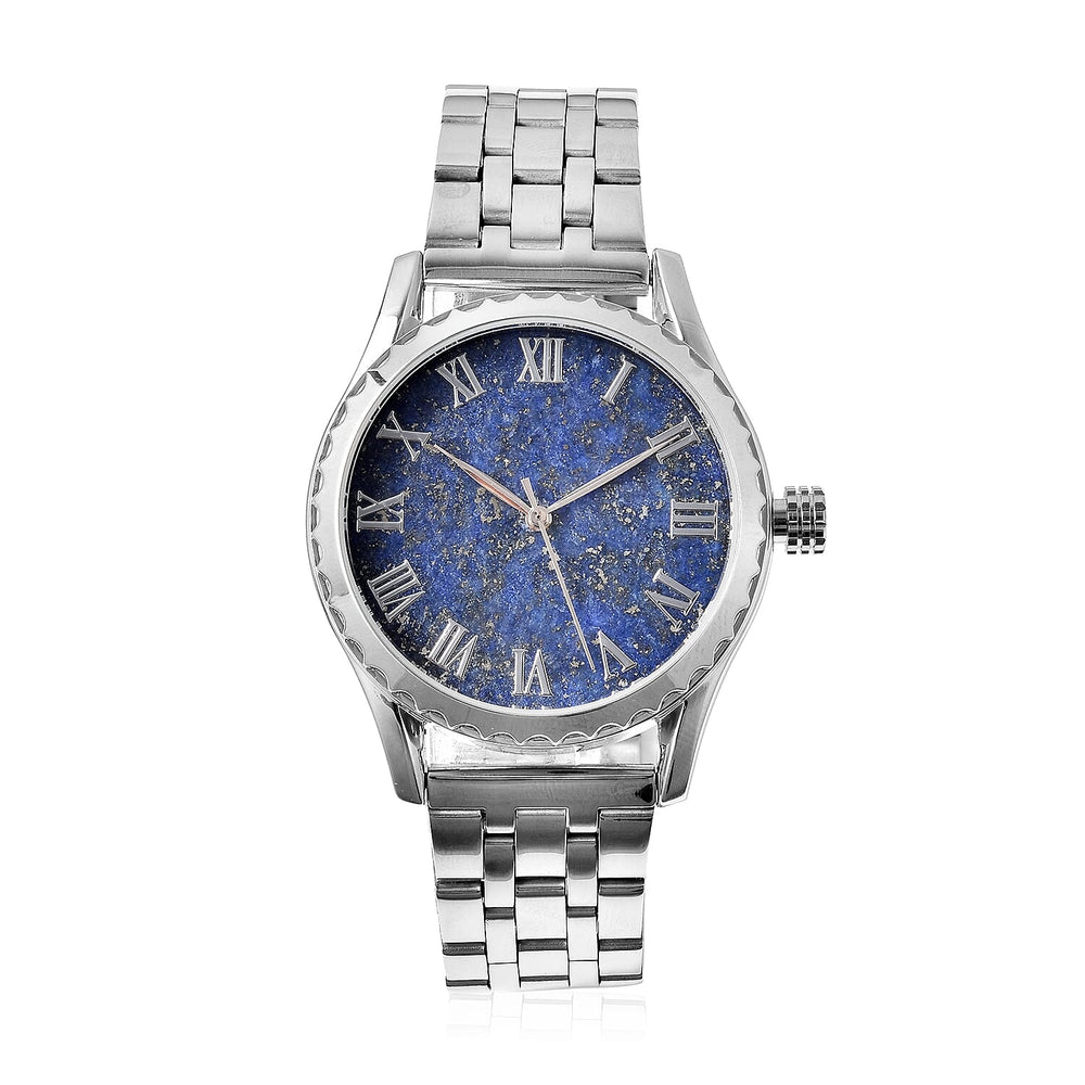 Limited Edition Genoa Automatic Movement Lapis Lazuli Dial Water Resistant Watch With Exhibition Back