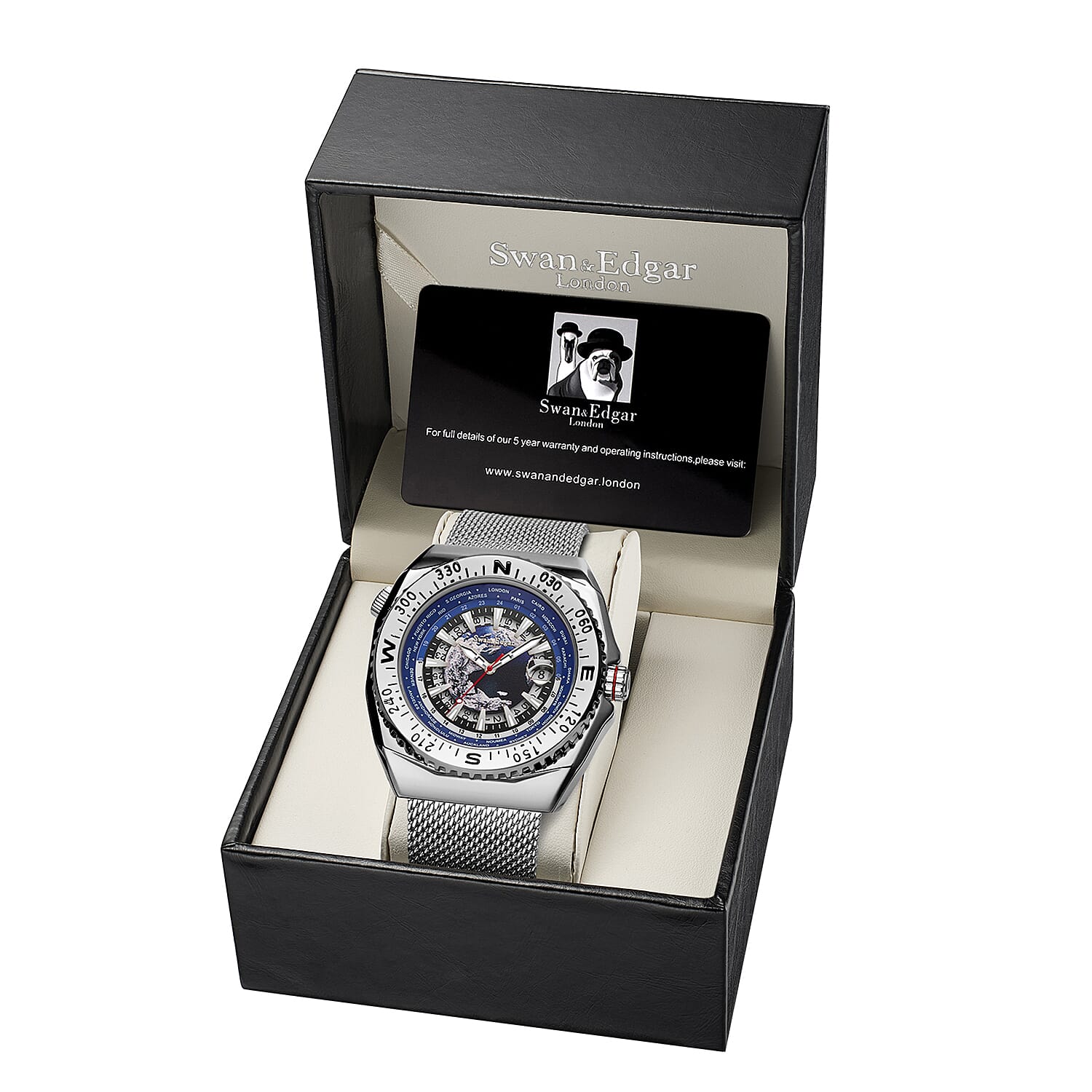 Analog Mens Watch in Stainless Steel