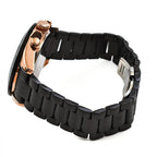 Limited Edition Swan - Edgar Hand Assembled Speed Target Mechanical Quartz Mens Watch - Rose Gold - Black