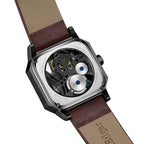 Limited Edition Swan - Edgar Hand Assembled Vortex Tourbillon Automatic Skeleton Dial WR Watch With Brown Leather Bracelet