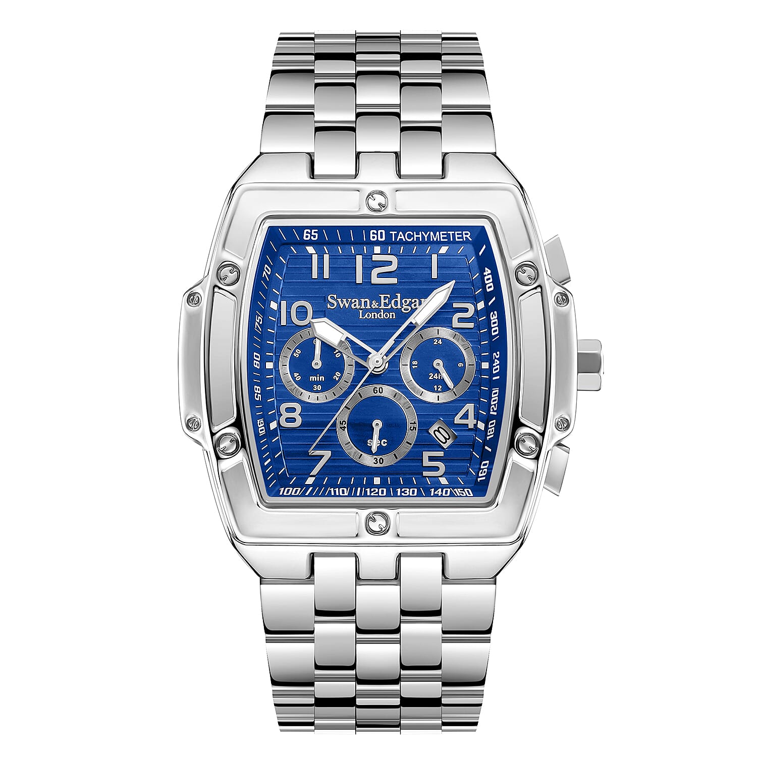 swan and edgar Seiko Quartz Chronograph Mens Watch in Stainless Steel
