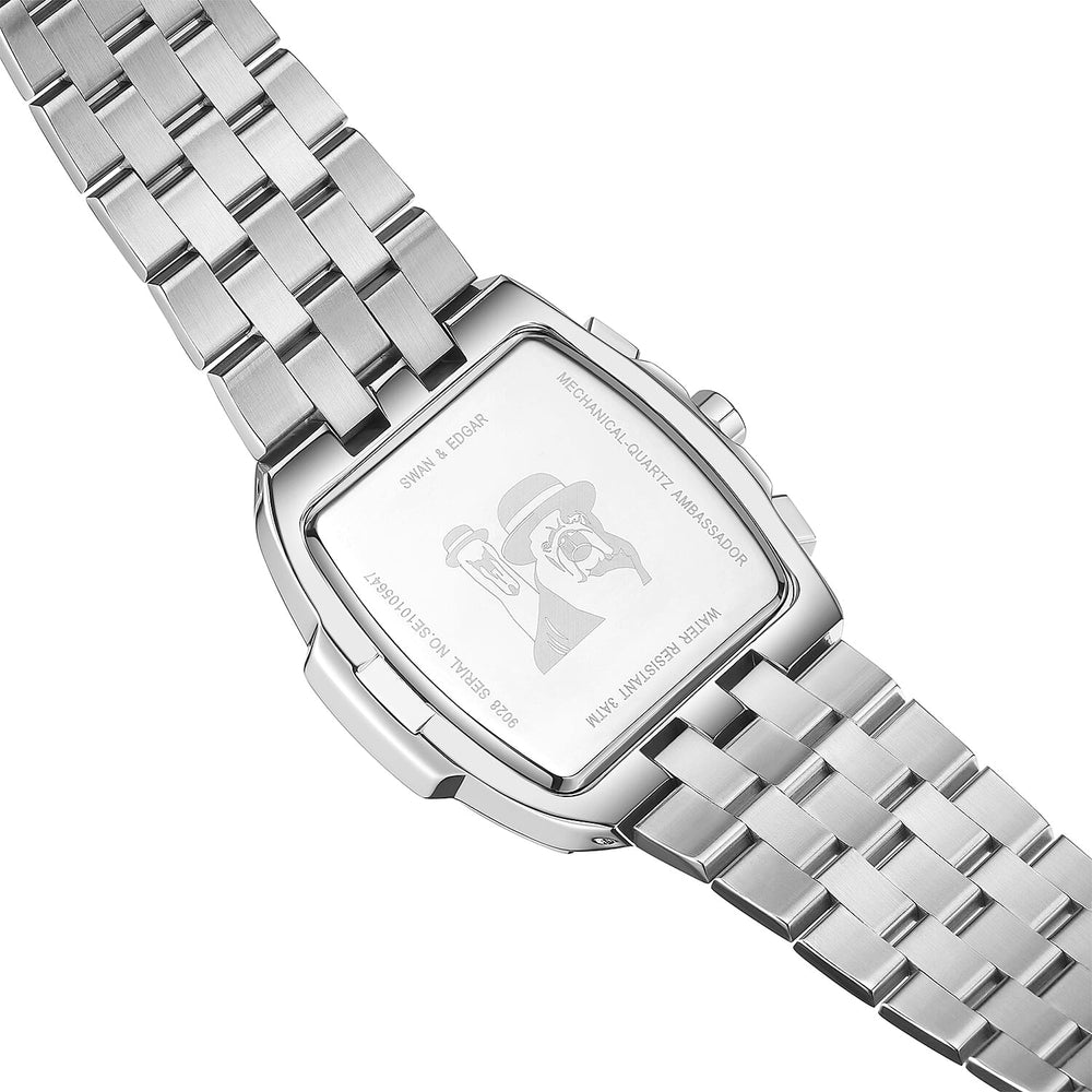 swan and edgar Seiko Quartz Chronograph Mens Watch in Stainless Steel