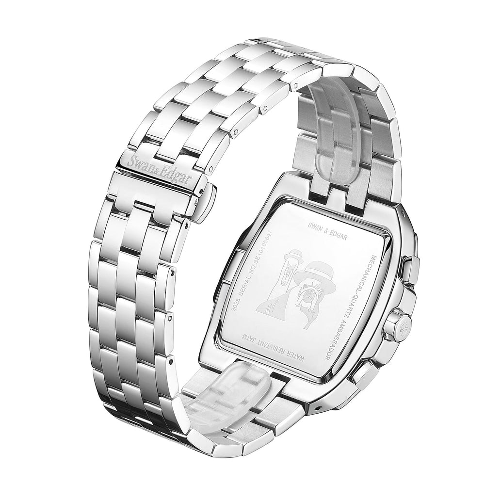 swan and edgar Seiko Quartz Chronograph Mens Watch in Stainless Steel