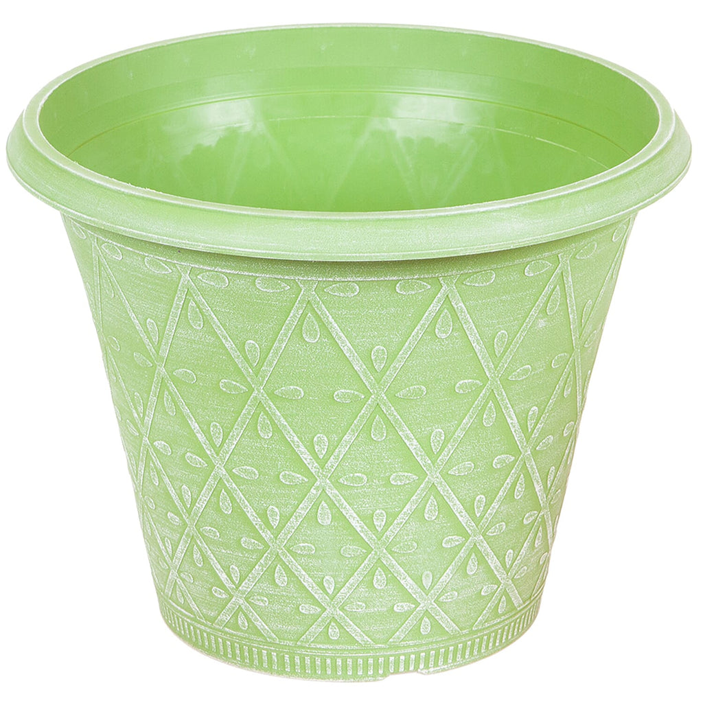 Agapanthus Fireworks in 9cm Pot & Prisma Green Planter x2