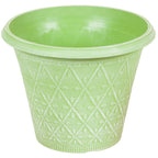 Agapanthus Fireworks in 9cm Pot & Prisma Green Planter x2