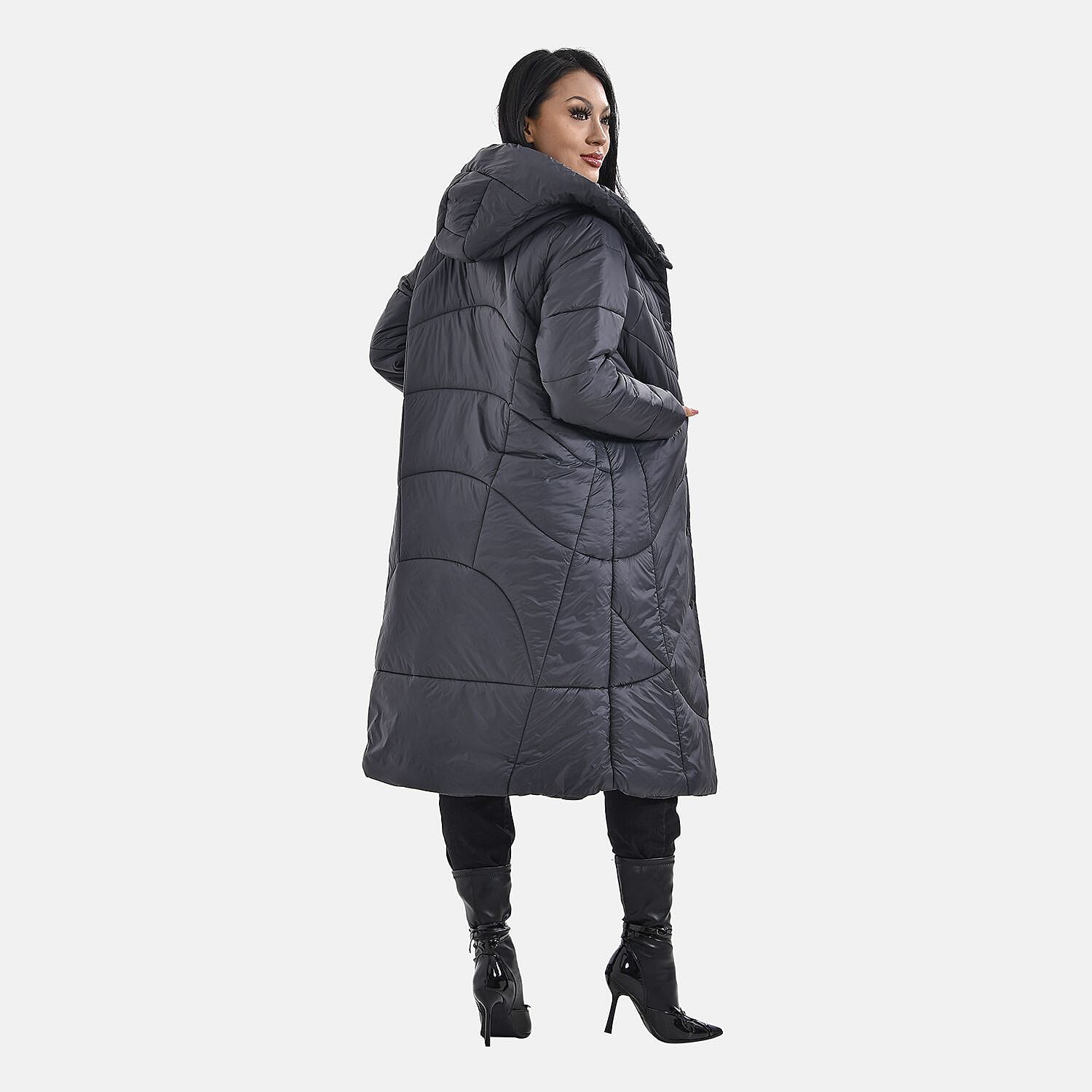 Long Puff Jacket (Size-L) - Black