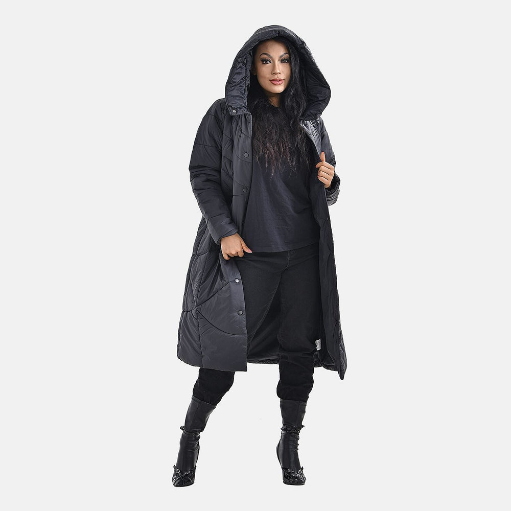 Long Puff Jacket (Size-M) - Black
