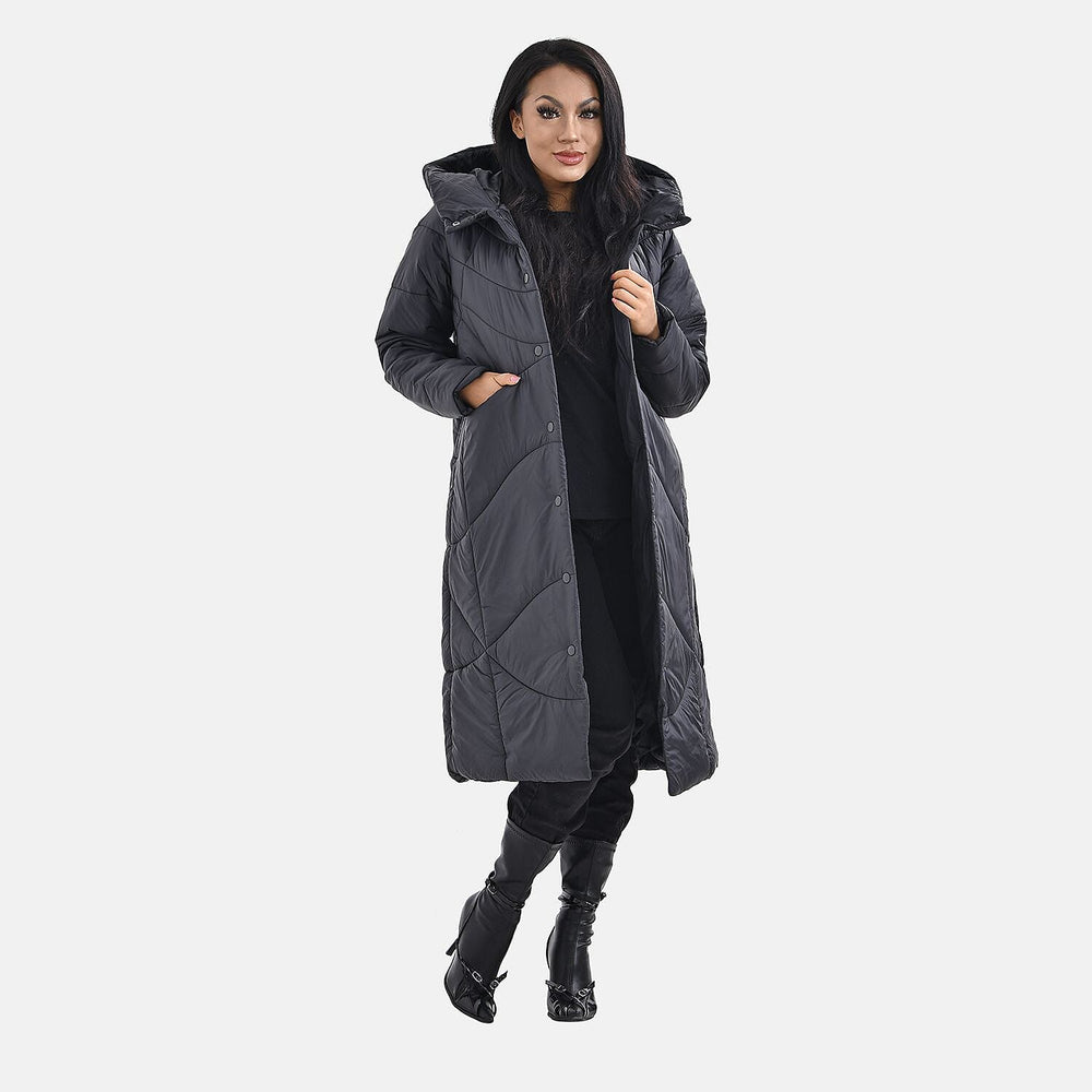 Long Puff Jacket (Size-S) - Black