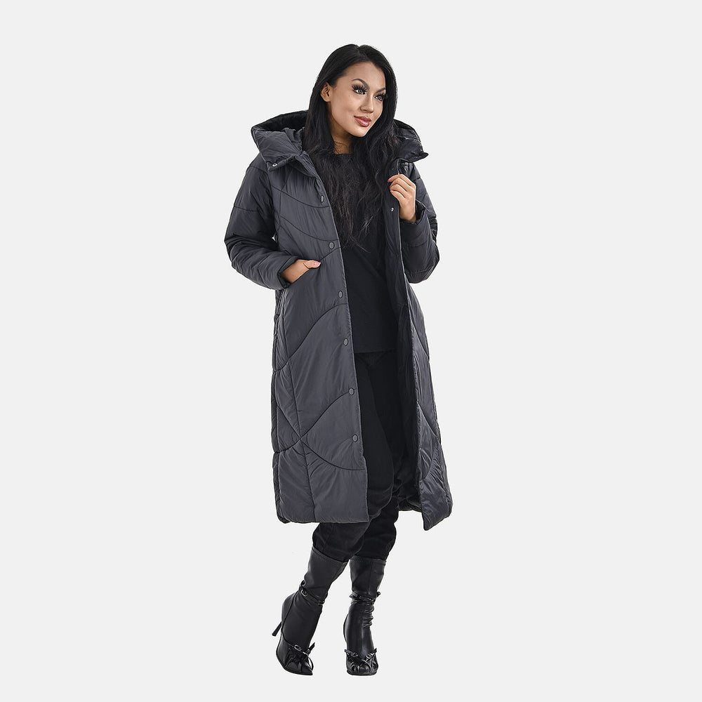 Long Puff Jacket (Size-S) - Black
