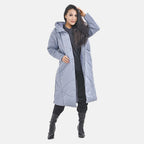 Long Puff Jacket (Size-XL) - Dark Grey