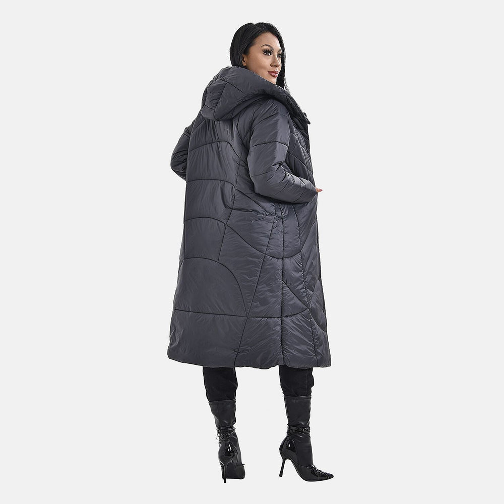 Long Puff Jacket (Size-XXL) - Black