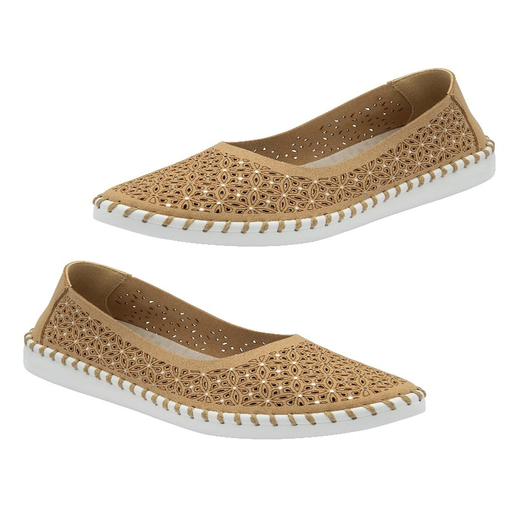 Lotus Ladies Natural Ewelina Slip-On-Shoes (Size - 4)