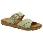 Lotus Womens Assenza Buckle Criss-Cross Mule Sandal (Size - 3) - Green