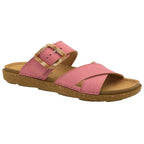 Lotus Womens Assenza Pink Buckle Criss-Cross Mule Sandals (Size - 9)