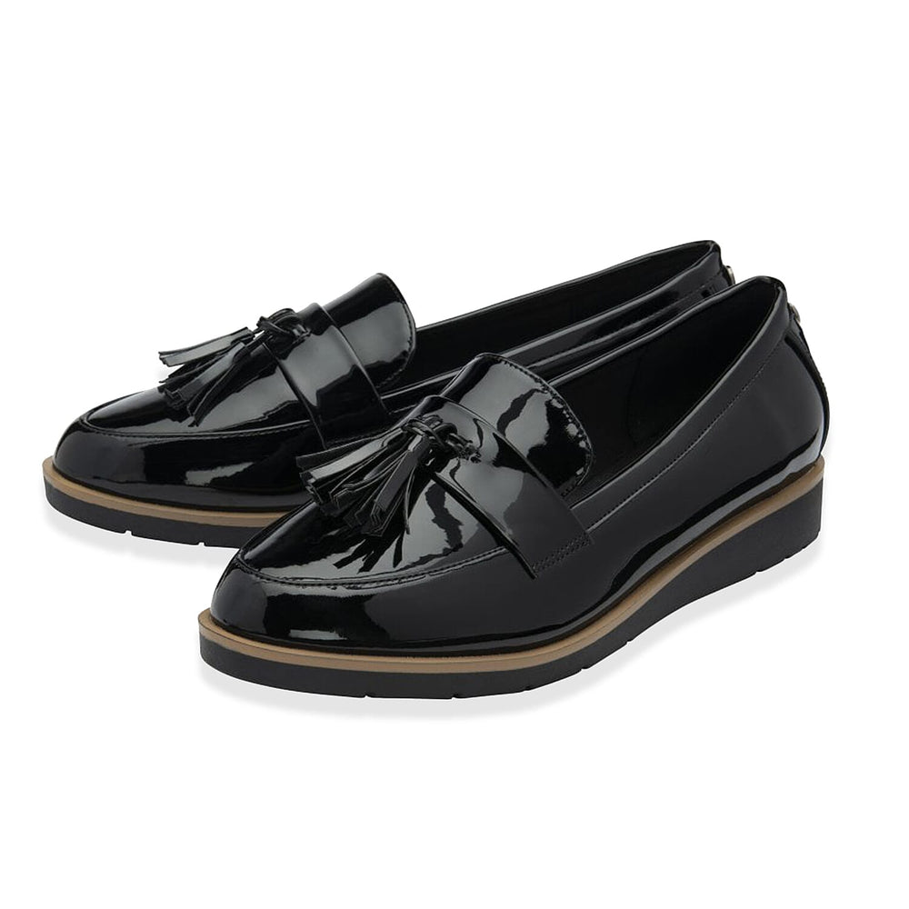 Lotus Ladies York Loafer Shoe (Size 3) - Black Patent