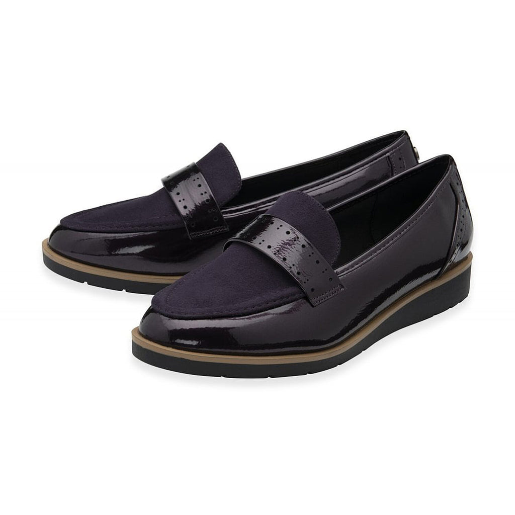 Lotus Ladies Cambridge Loafer Shoe (Size 3) - Purple